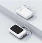 Solar Charging Unit With Cable Camping Portable Large Capacity Mobile Power Supply