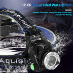 Adjustable USB Rechargeable IR Sensor Super Bright Headlight Battery For Long Working Time LED Headlamp Fishing  Waterproof Head Light Lamp Perfect For Running  Camping