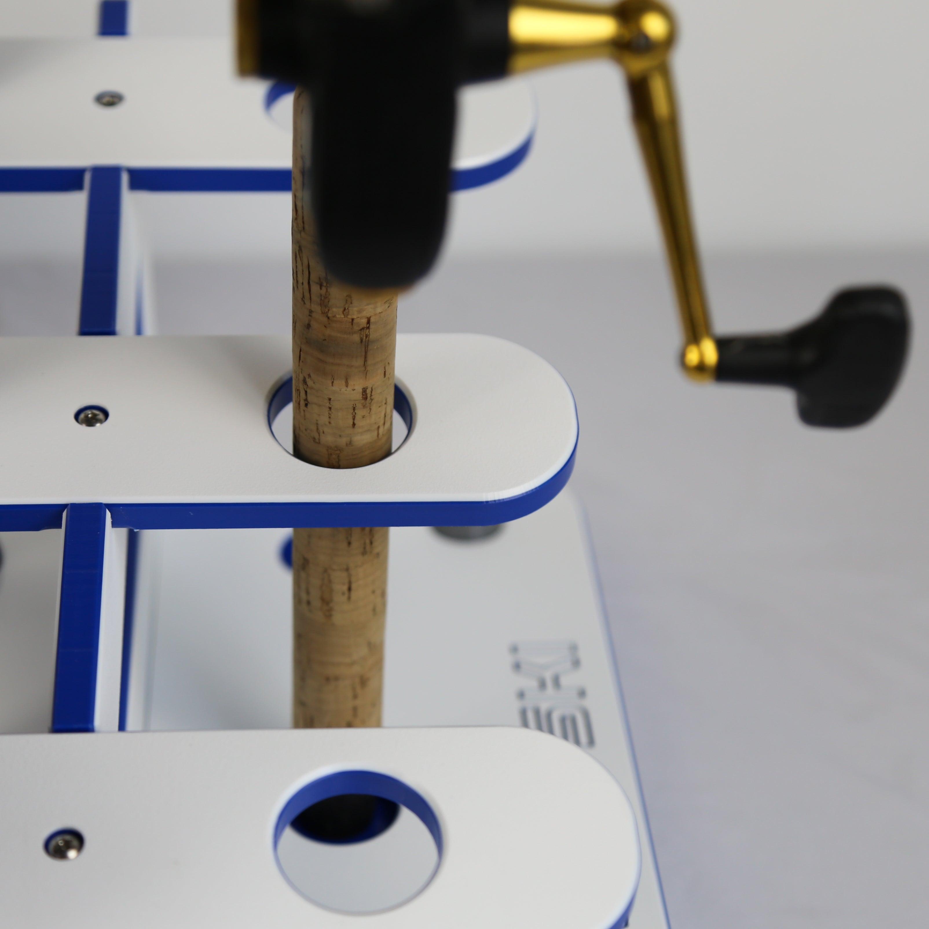 Made in the USA Fishing Rod Rack | 12 Pole Waterproof Wash-down | Dock, Garage, Boat Storage