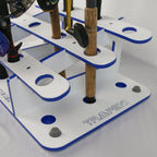 Made in the USA Fishing Rod Rack | 12 Pole Waterproof Wash-down | Dock, Garage, Boat Storage