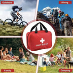 173pcs Large First Aid Kit: Portable Bag For Outdoor Hunting, Hiking, Camping - Including Emergency Supplies!