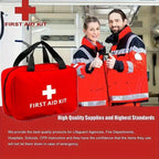 173pcs Large First Aid Kit: Portable Bag For Outdoor Hunting, Hiking, Camping - Including Emergency Supplies!