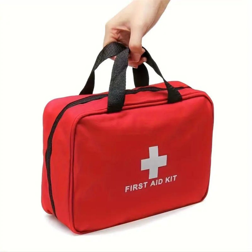 173pcs Large First Aid Kit: Portable Bag For Outdoor Hunting, Hiking, Camping - Including Emergency Supplies!