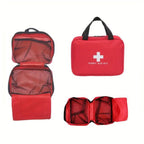 173pcs Large First Aid Kit: Portable Bag For Outdoor Hunting, Hiking, Camping - Including Emergency Supplies!