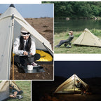 Ultralight 1-Person Poleless Tent Rainproof Easy Setup