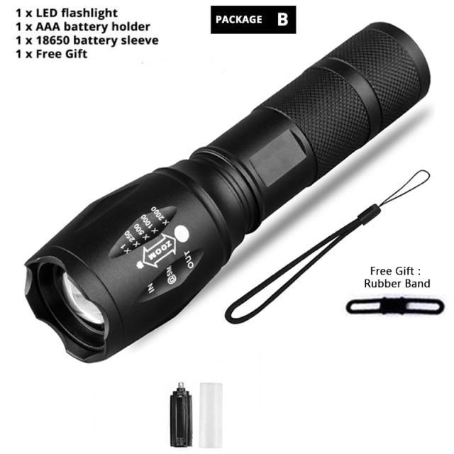 Waterproof Z45 Led Flashlight Ultra Bright Waterproof MINI Torch T6/L2/V6 zoomable