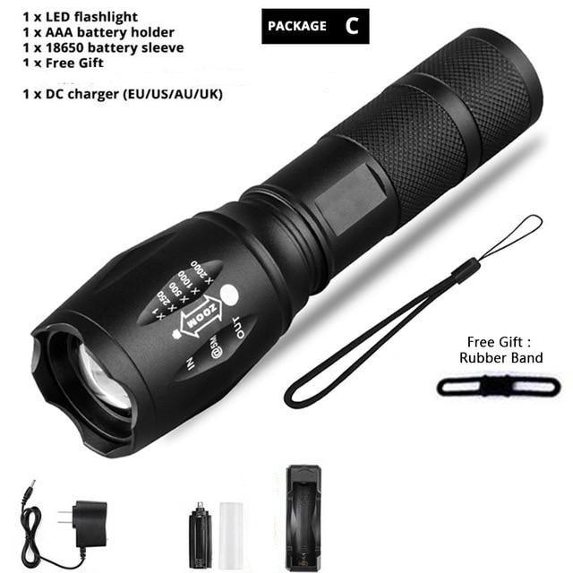 Waterproof Z45 Led Flashlight Ultra Bright Waterproof MINI Torch T6/L2/V6 zoomable