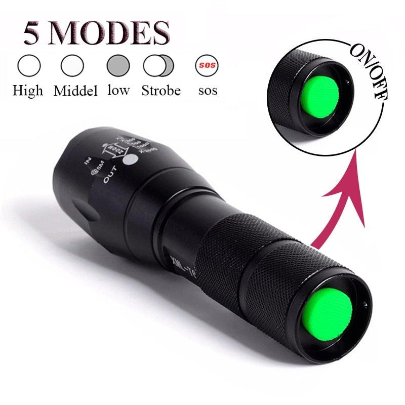Waterproof Z45 Led Flashlight Ultra Bright Waterproof MINI Torch T6/L2/V6 zoomable