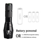 Waterproof Z45 Led Flashlight Ultra Bright Waterproof MINI Torch T6/L2/V6 zoomable