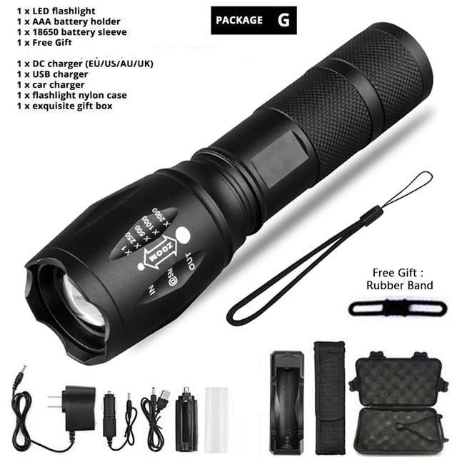 Waterproof Z45 Led Flashlight Ultra Bright Waterproof MINI Torch T6/L2/V6 zoomable