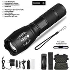 Waterproof Z45 Led Flashlight Ultra Bright Waterproof MINI Torch T6/L2/V6 zoomable