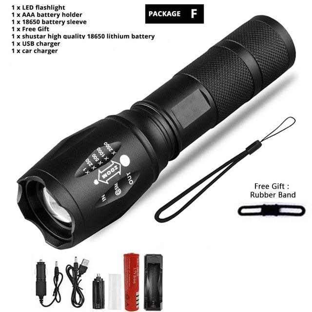 Waterproof Z45 Led Flashlight Ultra Bright Waterproof MINI Torch T6/L2/V6 zoomable