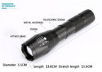 Waterproof Z45 Led Flashlight Ultra Bright Waterproof MINI Torch T6/L2/V6 zoomable