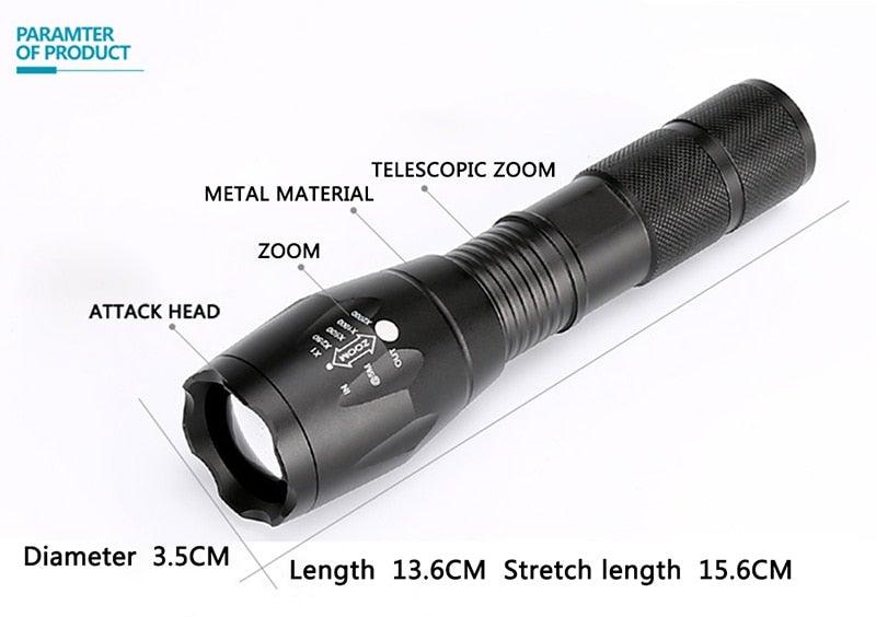 Waterproof Z45 Led Flashlight Ultra Bright Waterproof MINI Torch T6/L2/V6 zoomable