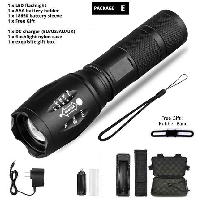 Waterproof Z45 Led Flashlight Ultra Bright Waterproof MINI Torch T6/L2/V6 zoomable