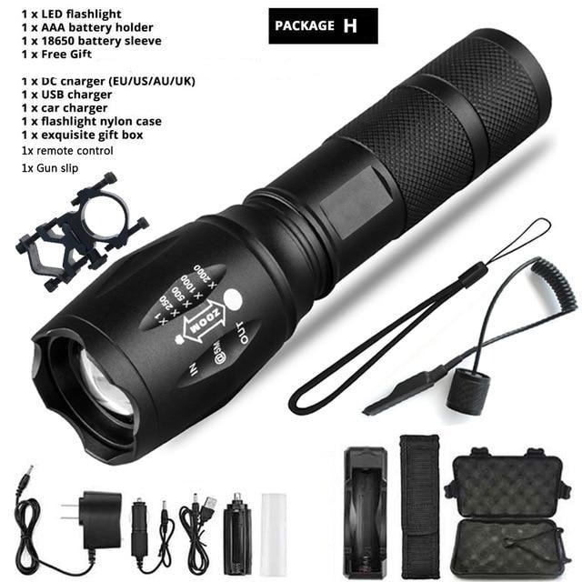 Waterproof Z45 Led Flashlight Ultra Bright Waterproof MINI Torch T6/L2/V6 zoomable