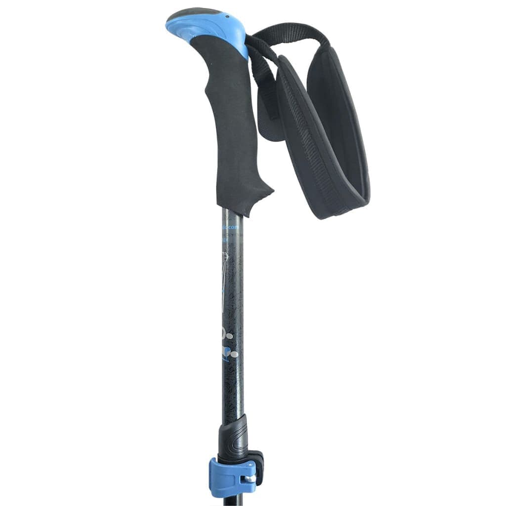 Travel Folding Walking & Hiking Poles - 13.5 in with Rubber Feet, Baskets, and Bag - Available in 3 Sizes